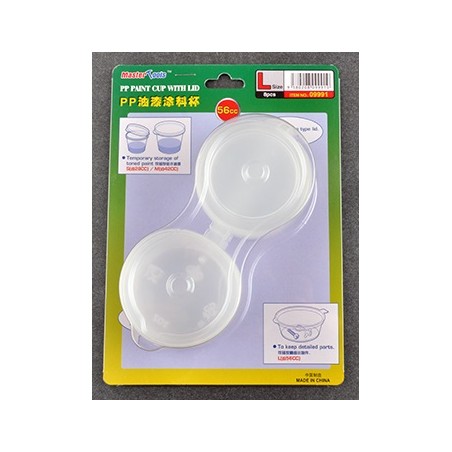 Pot à peinture avec couvercle 56ml (8pcs)