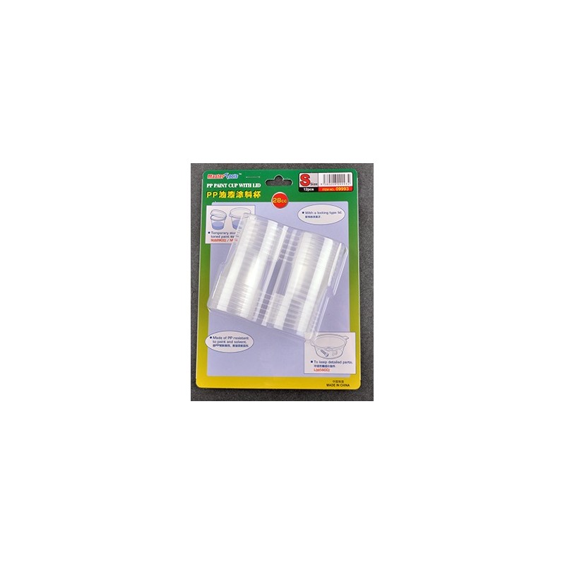 Pot à peinture avec couvercle 28ml (12pcs)