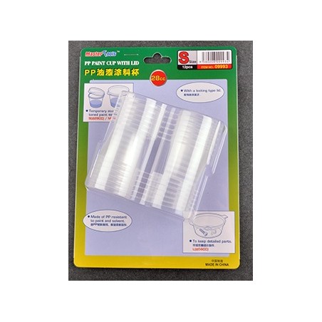 Pot à peinture avec couvercle 28ml (12pcs)