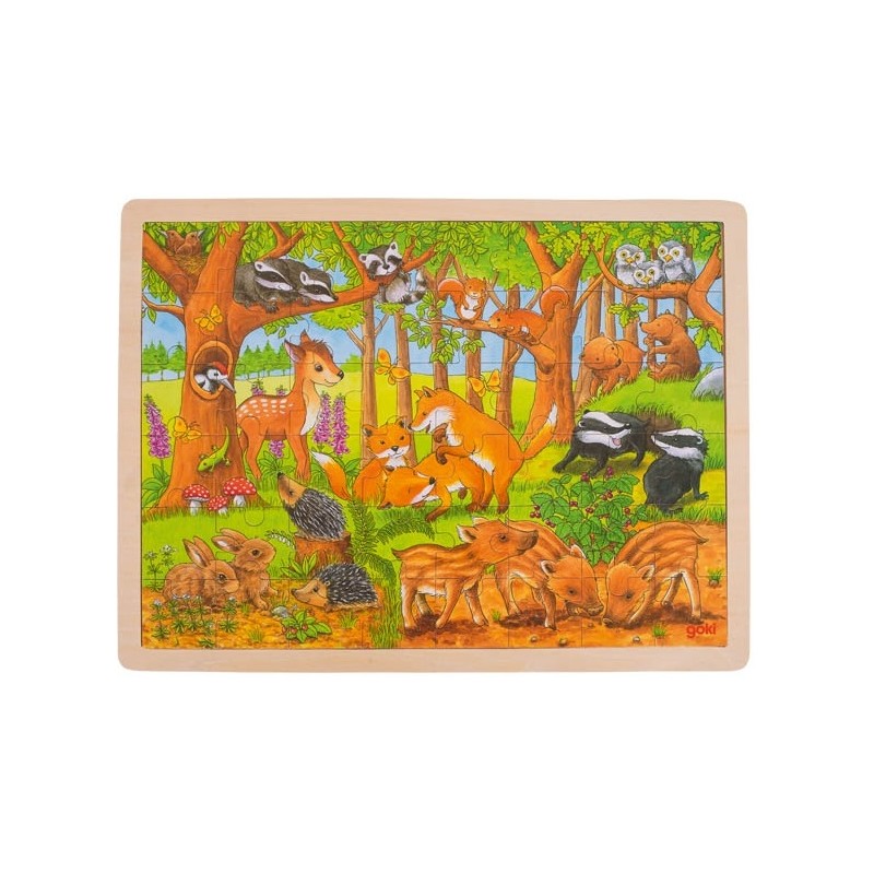 Puzzle Bébés animaux dans la forêt 48p