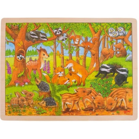 Puzzle Bébés animaux dans la forêt 48p