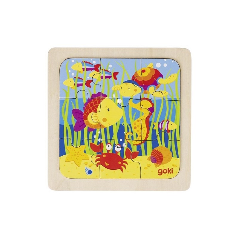 Puzzle monde sous-marin 9p