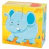 Puzzle de cubes, animaux sauvages