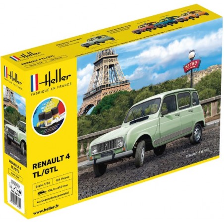 STARTER KIT Renault 4L 1/24 - Heller