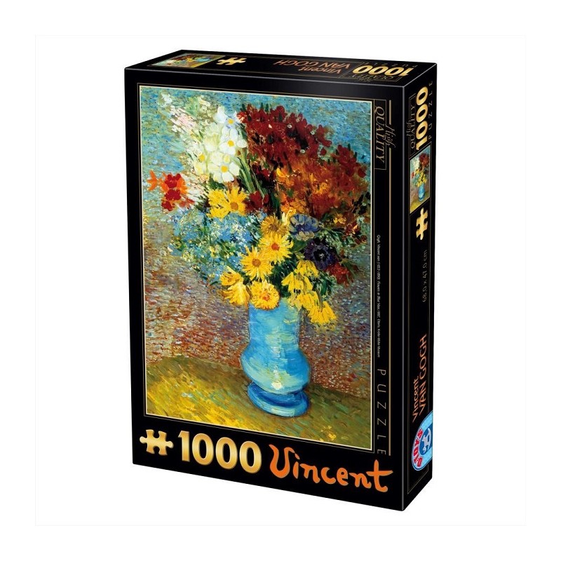 Puzzle 1000p Van Gogh - Vase Bleu - d-toys