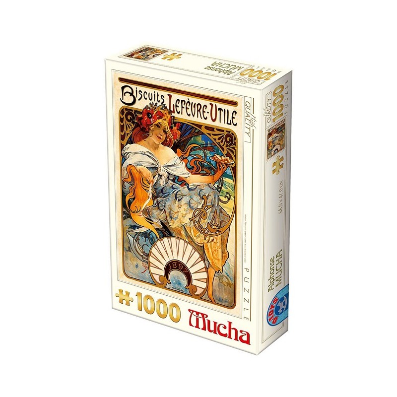 Puzzle 1000p Mucha - Buiscuits Lefevre Utile - dtoys