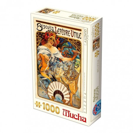 Puzzle 1000p Mucha - Buiscuits Lefevre Utile - dtoys