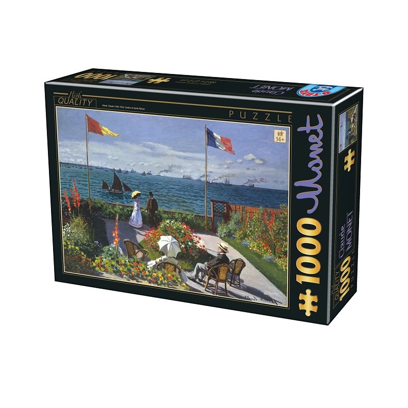 Puzzle 1000p Monet - Jardin de Ste Adresse - dtoys