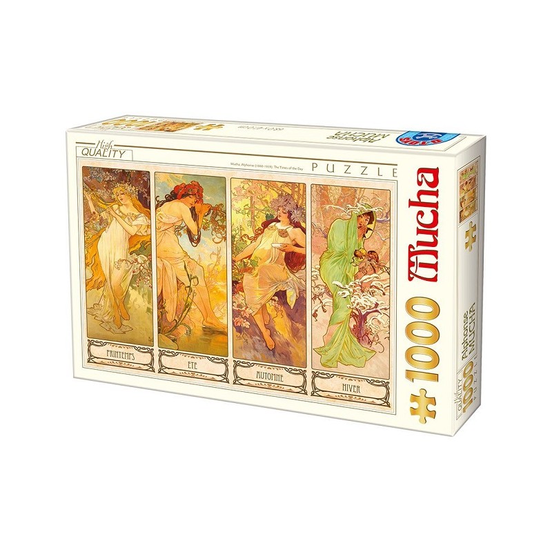 Puzzle 1000p Mucha - Les Saisons - D-Toys