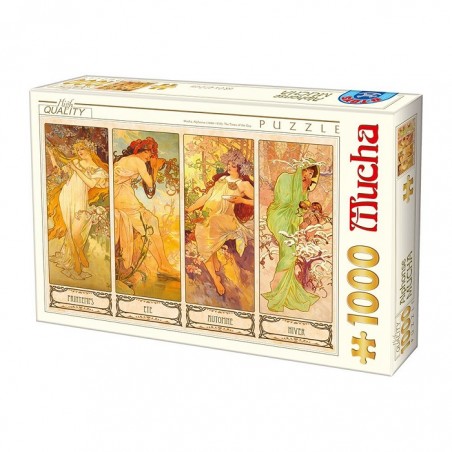 Puzzle 1000p Mucha - Les Saisons - D-Toys