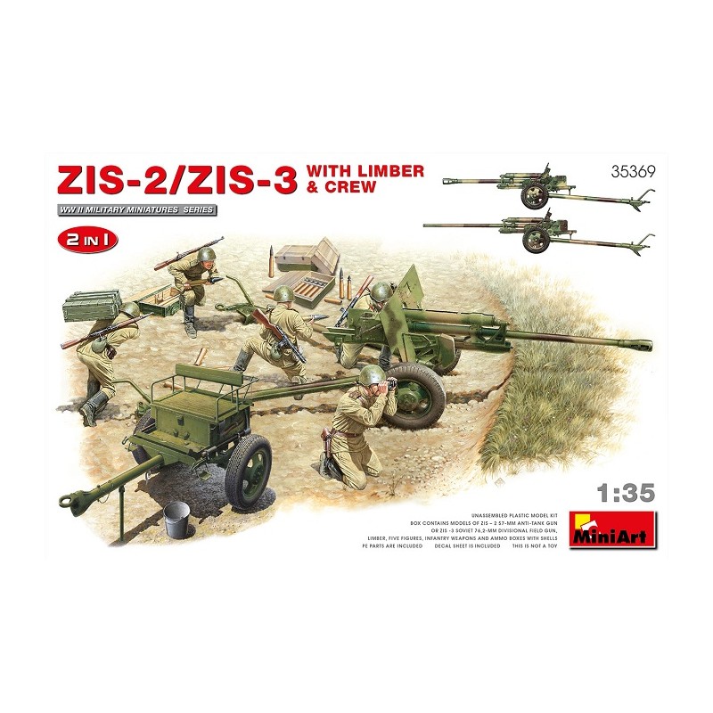 ZIS-2/ZIS-3 With Limber & Crew 1/35 - Miniart