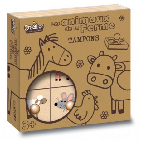 Coffret tampons Etui "Animaux de la Ferme" - Crealign