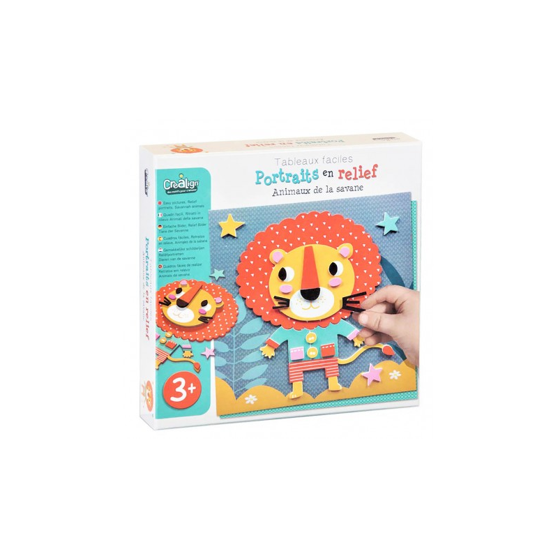 Portraits en relief Animaux de la Savane - Crealign
