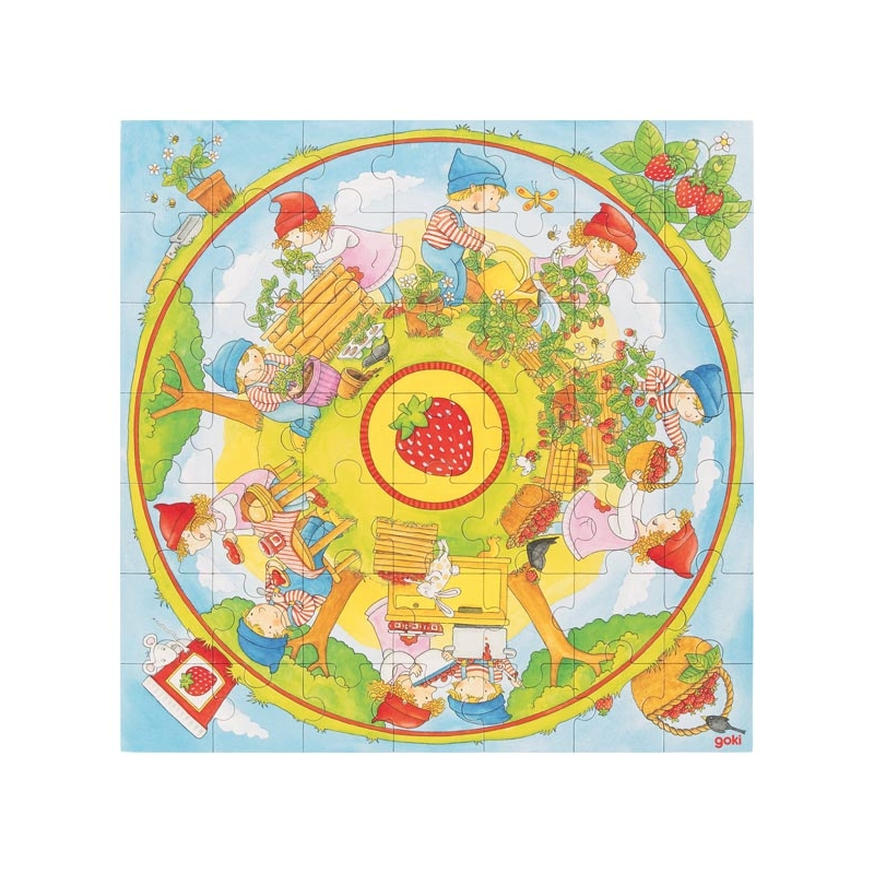 Puzzle XXL, nous plantons des fraises