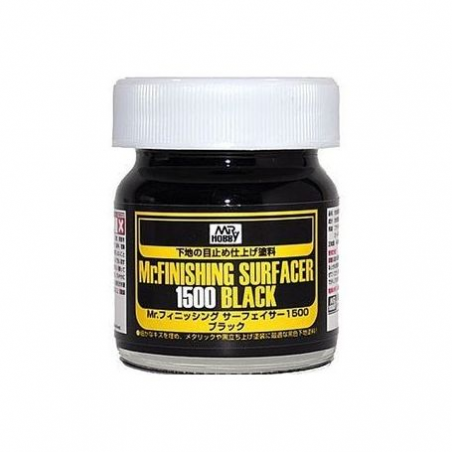 Mr. Finishing Surfacer 1500 Black (40 ml) - Mr. Hobby