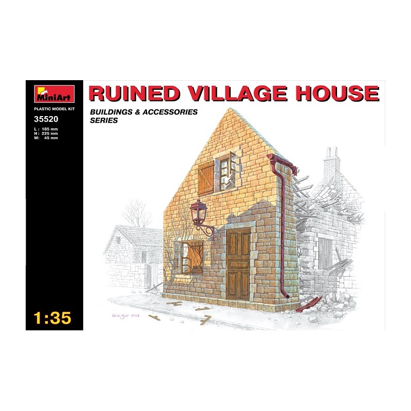 Ruined Village House 1/35 - Mini Art