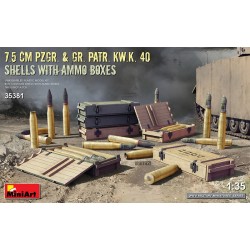 7.5cm Pzgr. & Gr. Patr. KW.K. 40 Shells With Ammo Boxes 1/35 - MiniArt