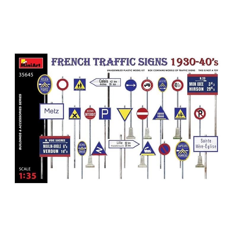 French Traffic Signs 1930-40’s 1/35 - MiniArt