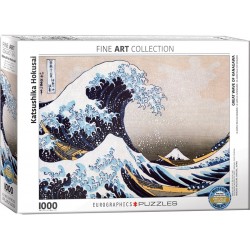 Puzzle 1000p Katsushika Hokusai - Grande vague de Kanagawa - Eurographics