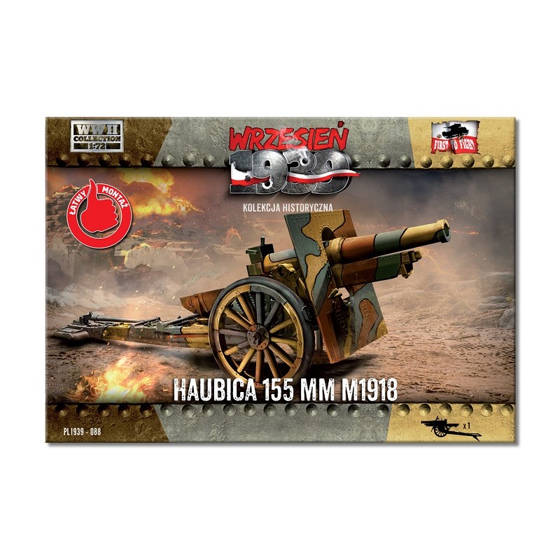 155mm Howitzer M1918 1/72 - First to Fight