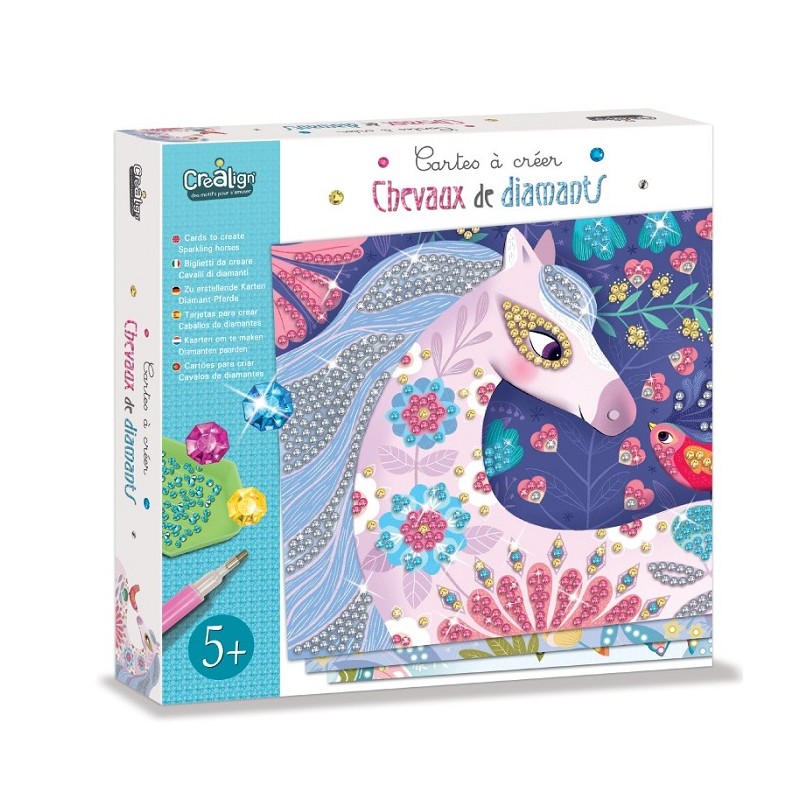Cartes à créer "Chevaux de diamants" - Crealign