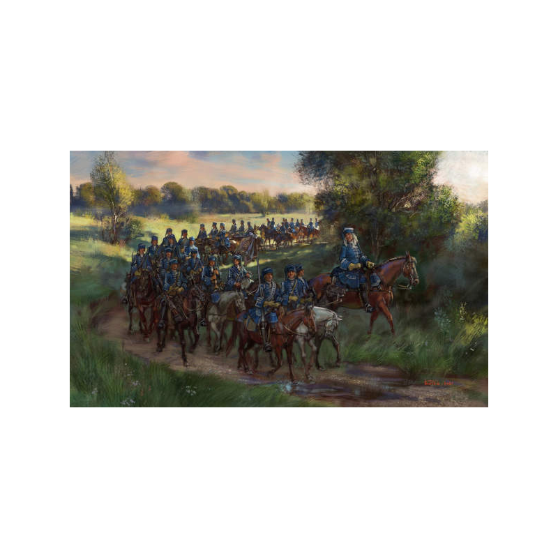 French Dragoons on the march 1/72 - Strelets