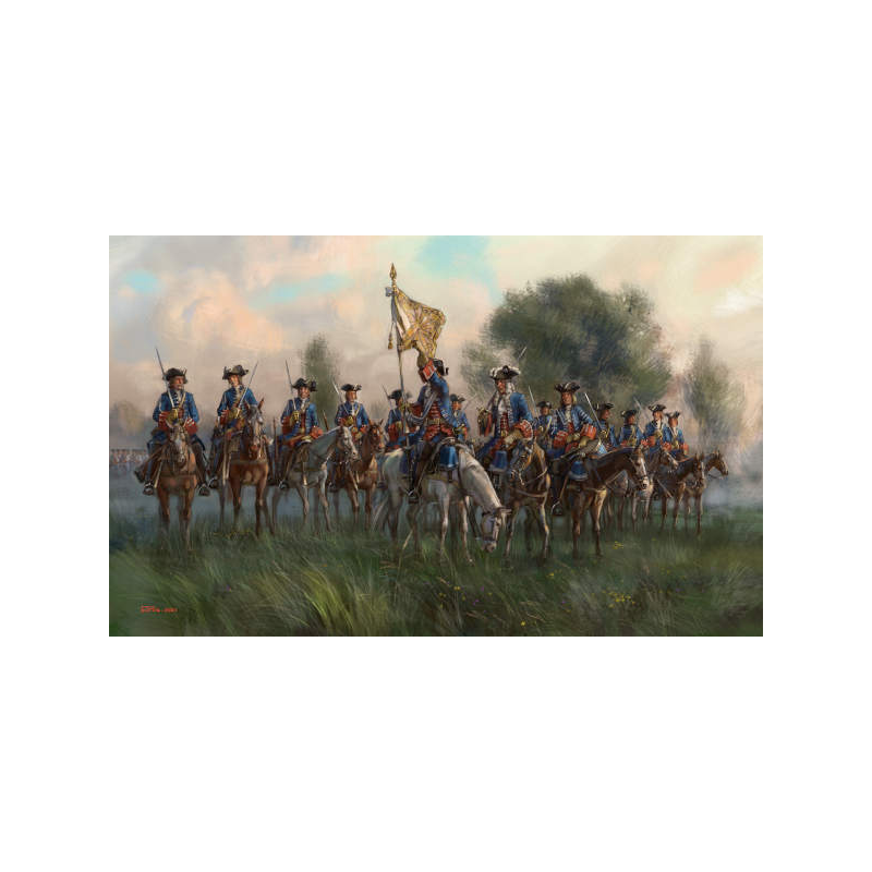 French Dragoons in reserve 1/72 - Strelets