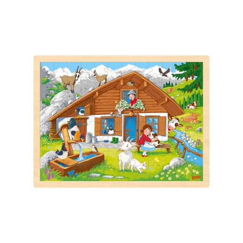 Puzzle 96p sur l'alpage - Goki