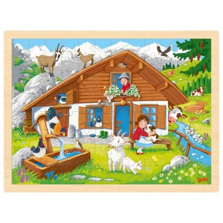 Puzzle 96p sur l'alpage - Goki