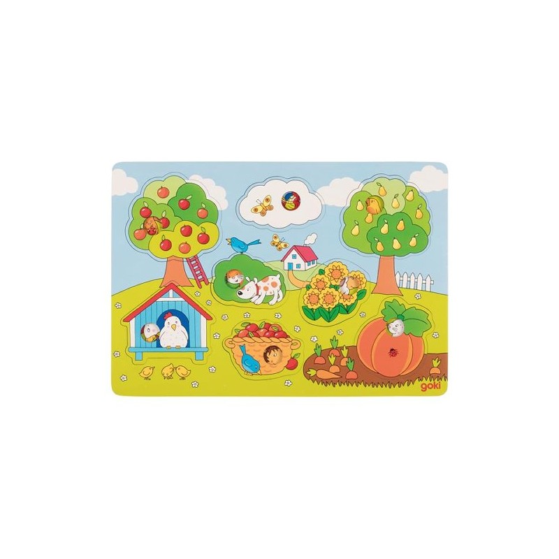 Puzzle avec images cachées - Dans le jardin - Goki