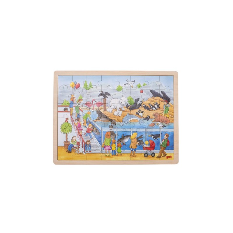 Puzzle 48p Visite au zoo - Goki