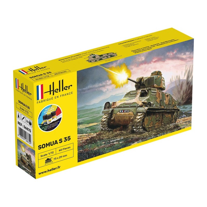 STARTER KIT Panzer Somua 1/72 - Heller