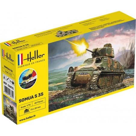 STARTER KIT Panzer Somua 1/72 - Heller