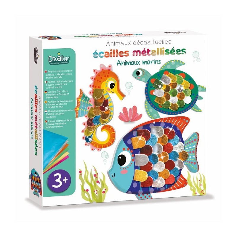 Animaux décos faciles, Ecailles métallisées "Animaux marins" - Crealign