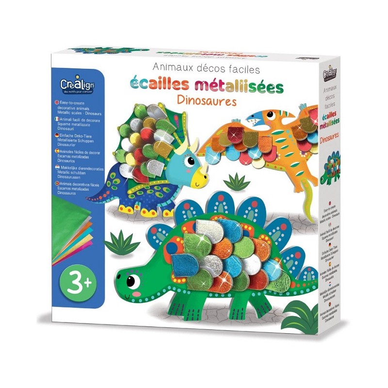 Animaux décos faciles, Ecailles métallisées "Dinosaures" - Crealign