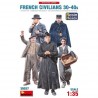 French Civilians 1930-40 Resin Heads 1/35 - Mini Art