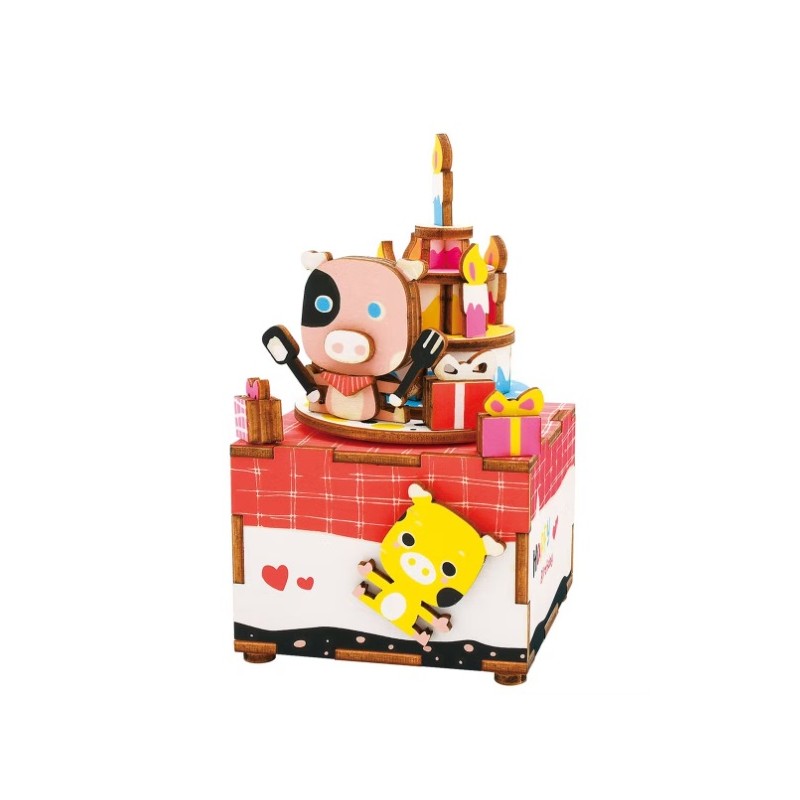 Boîte à musique 3D Joyeux Anniversaire - Robotime