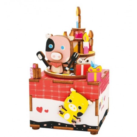 Boîte à musique 3D Joyeux Anniversaire - Robotime