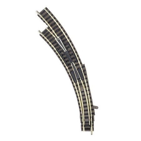 Aiguillage courbe à gauche manuel