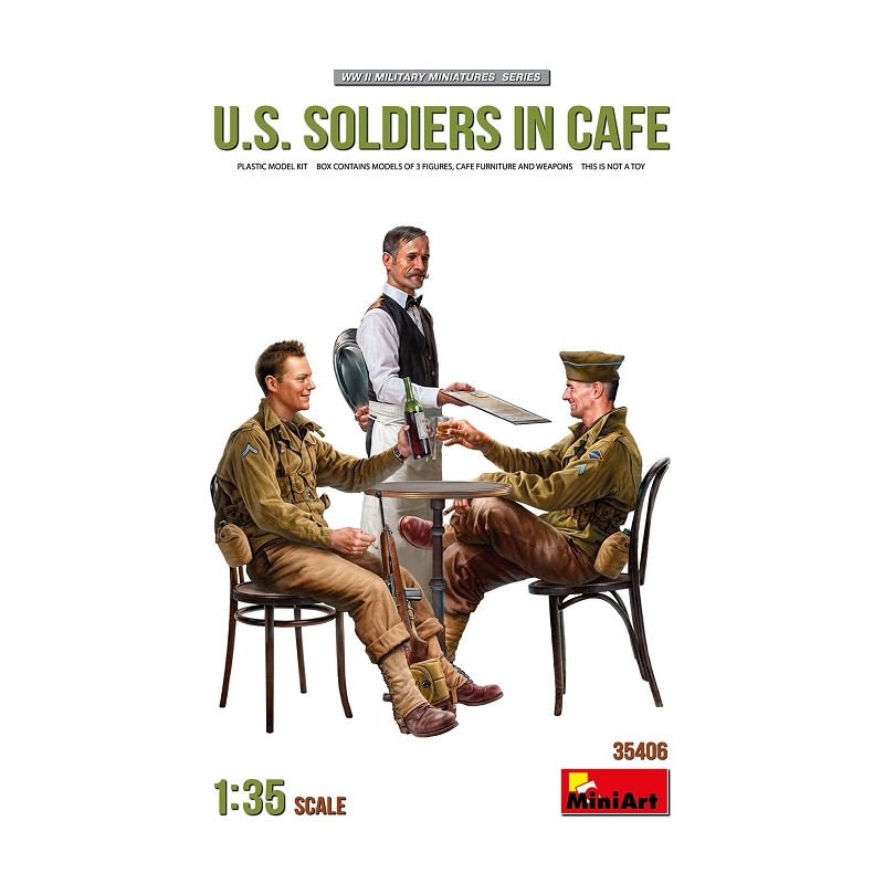 US Soldiers in Café 1/35 - Miniart