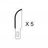 Lames nº10 pour scalpel nº1 (x5) - HOLI