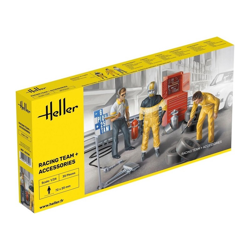 Racing Team + Accessoires 1/24 - Heller
