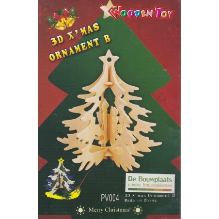 Kit de construction décorations de Noël en bois - Sapin
