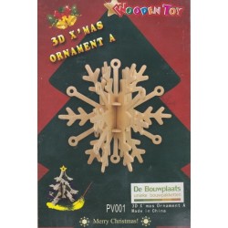 Kit de construction décorations de Noël en bois - Flocon de Neige