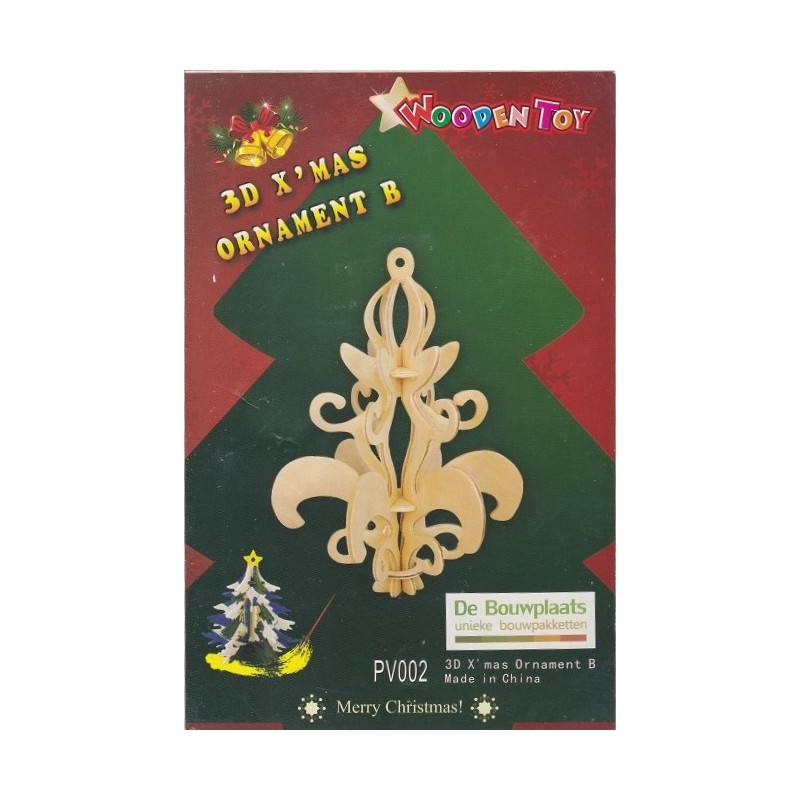 Kit de construction décorations de Noël en bois - Fleur