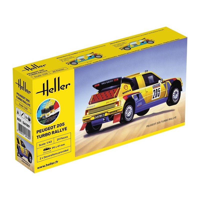 STARTER KIT Peugeot 205 Turbo Rally 1/43 - Heller