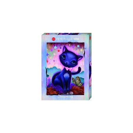 Puzzle 1000p Black kitty heye