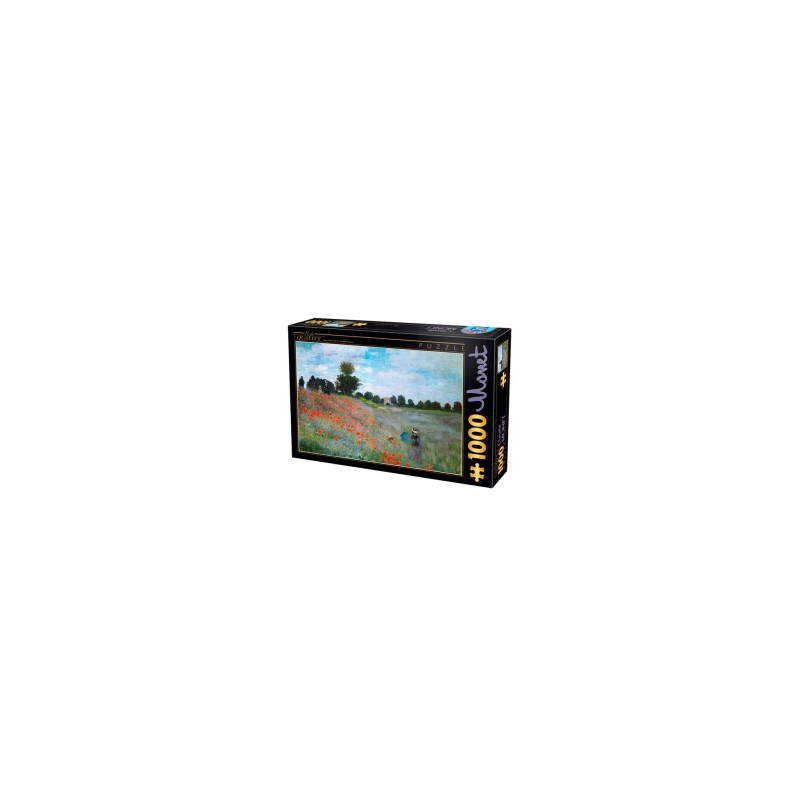 Puzzle 1000p Monet champ coquelicots d-toys