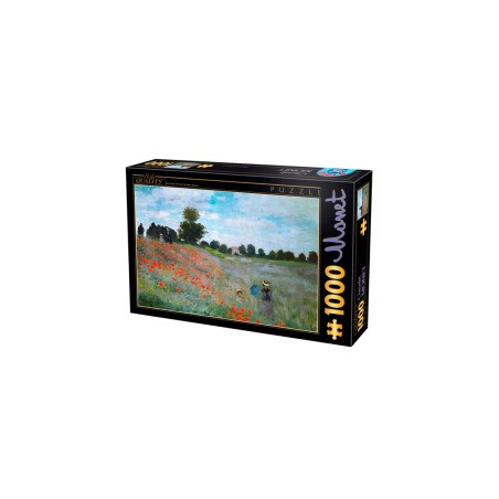 Puzzle 1000p Monet champ coquelicots d-toys