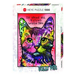 Puzzle 1000p Cats 9 lives heye